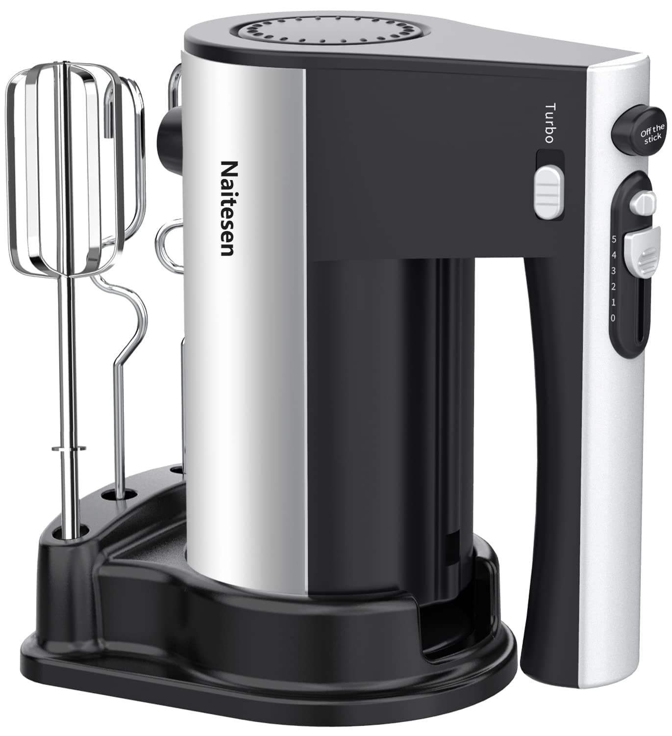 600W Electric Hand Mixer Kitchen Handheld Mixer 10 Speed Powerful with Turbo for Baking Cake Lightweight Personal Electric Mixer with Egg Baking Beaters Dough Hooks Whipping Mixing Cookies