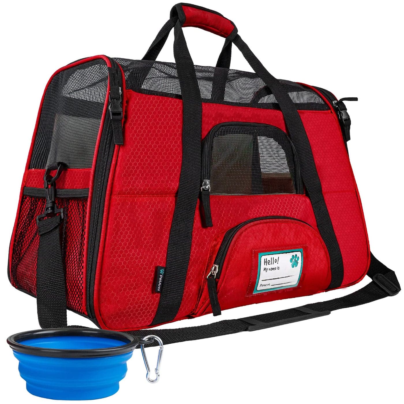PetAmi Airline Approved Pet Carrier for Cat Soft Sided Dog Carrier for Small Dogs Cat Travel Supplies Accessories for Indoor Cats Ventilated Pet Carrying Bag Medium Large Kitten Puppy Small Red