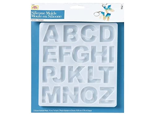 Mod Podge Silicone Resin Mold, Set of 2 Alphabet 7 1/2" x 12 3/4" Clear Silicone Molds for Resin Casting, DIY Arts and Crafts for Epoxy Resin Mold, Clear Resin Craft Supplies and Materials, 25293
