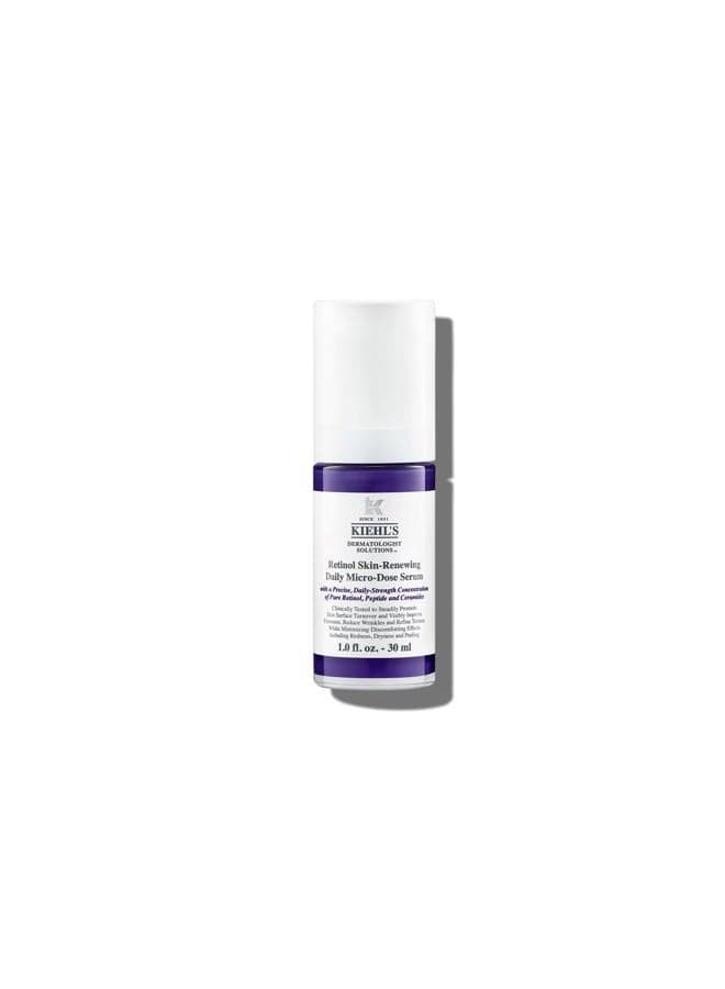 Daily Micro-Dose Anti-Aging Retinol Facial Serum, Reduces Wrinkles, Firms Skin, Evens Skin Tone, Youth Renewing & Hydrating Formula, with Retinol & Ceramides, Paraben-free - 1 fl oz