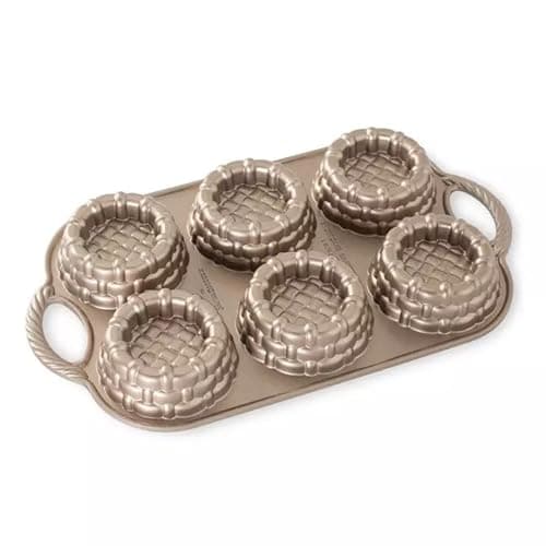 Nordic Ware CastAluminum Nonstick Baking Pan Shortcake Baskets