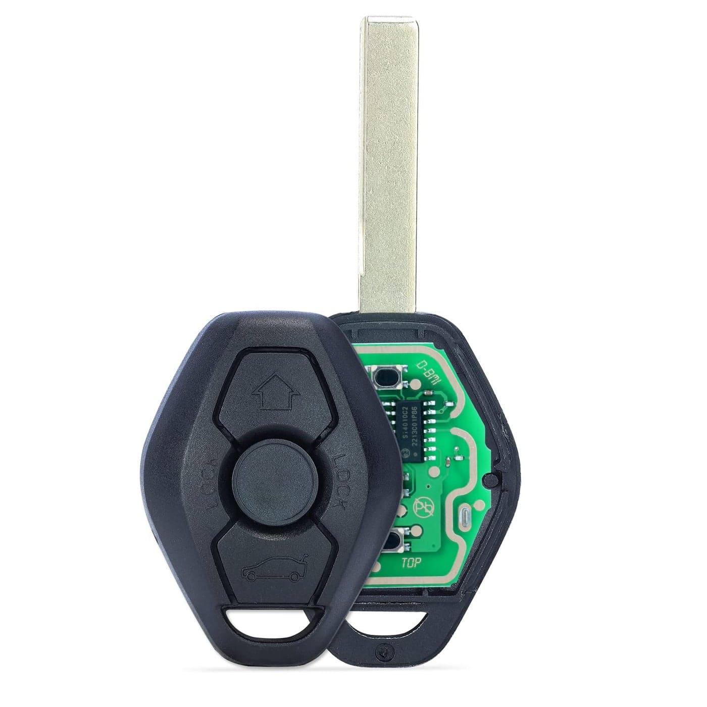 Beefunny 315433MHz Adjustable ID44 Chip EWS System Remote Car Key Fob 3 Button for BMW 325 330 318 525 530 540 E38 E39 E46 M5 X3 X5 1