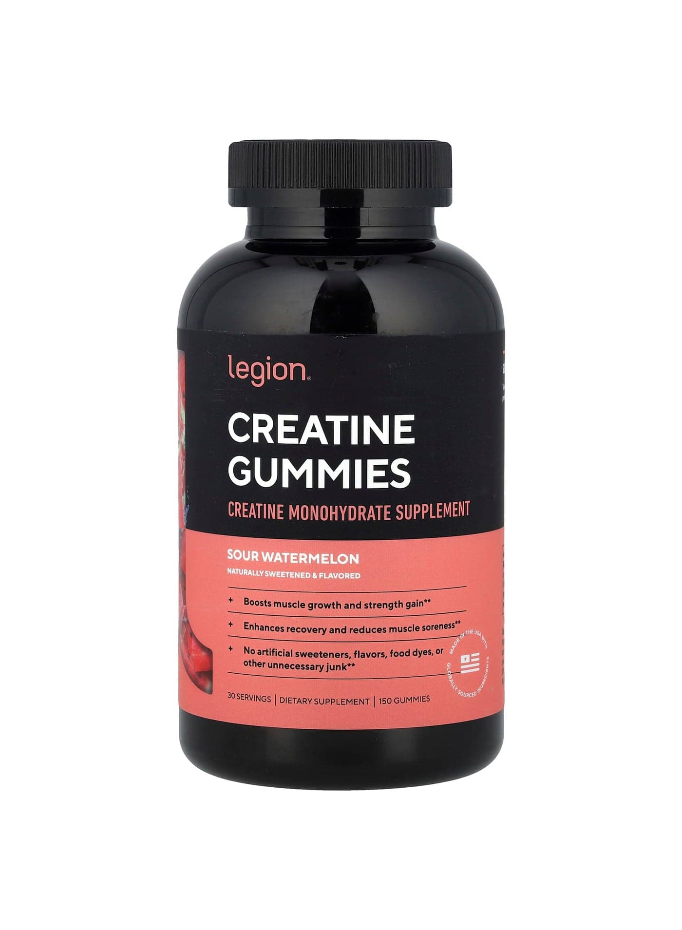 Creatine Gummies, Sour Watermelon , 150 Gummies