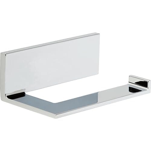 Delta Vero (1-Pack) Toilet Paper Holder Polished Chrome Tissue Roll Holder for Bathroom Organization and Storage Single Post Toilet Tissue Holder Wall Bathroom Accessories 77750