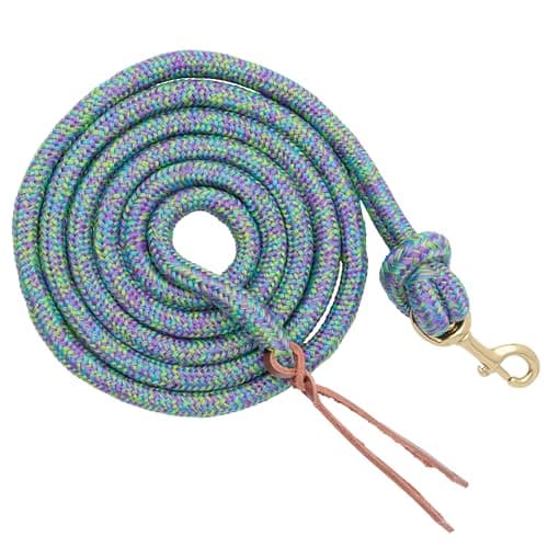 Weaver Equine Performance Lead Rope10 Horse Cowboy Rope with Brass Plated Snap Soft Comfort Grip Barn Horse Tack for Daily Use