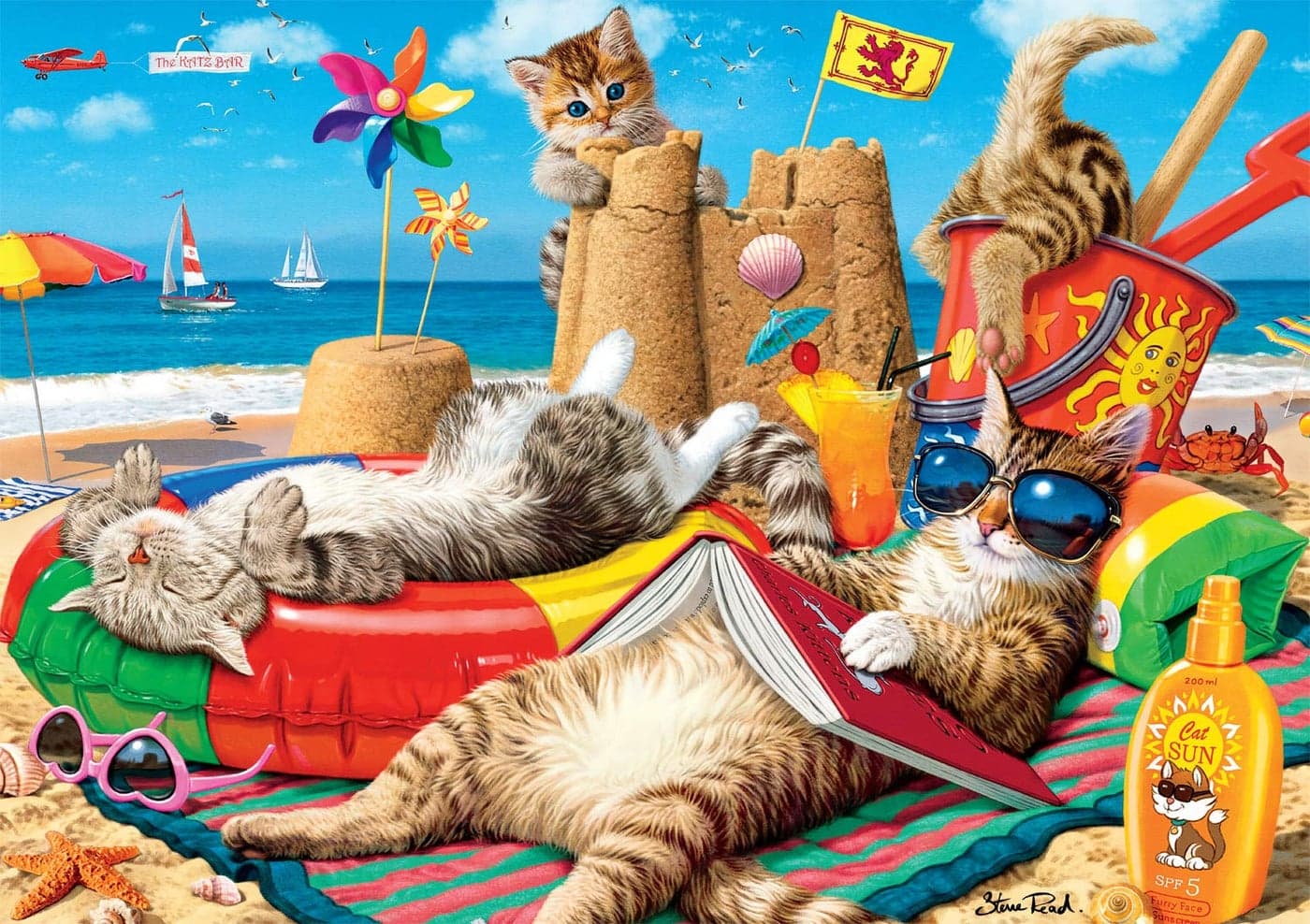 Buffalo Games - Steve Read - Beachcombers - 300 Piece Jigsaw Puzzle For Adults -Challenging Puzzle Perfect for Game Nights - Finished Size is 21.25 x 15.00