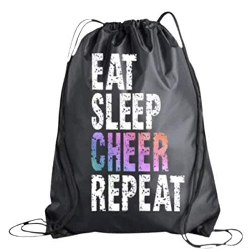 Sportybella Drawstring Bag – Backpack for Sports Lovers, Lightweight Cinch Sack for Girls, Gift for School, Sports & Travel (Cheer)