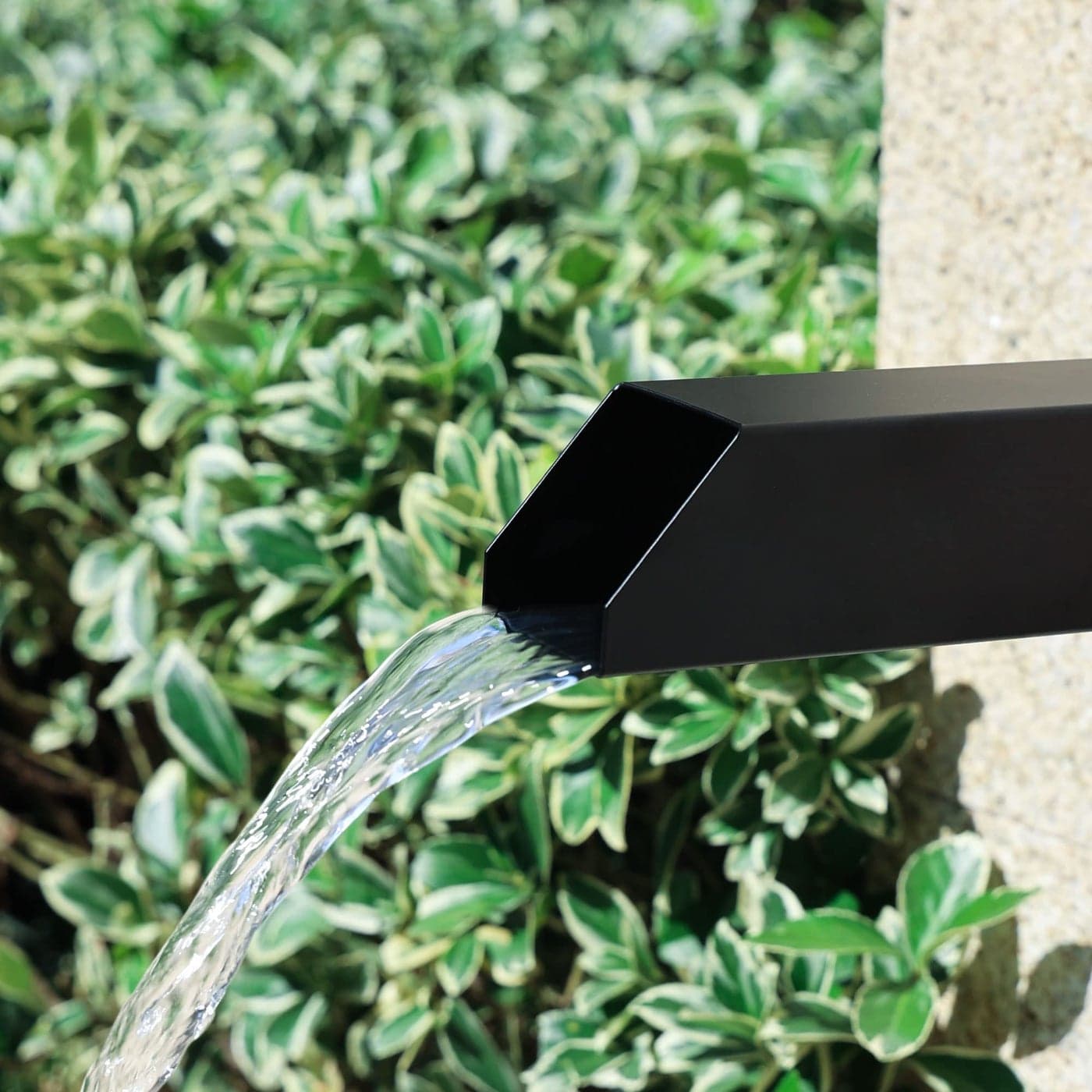 PONDO 8 Inch Square Water Fountain Spout Scupper 316 Nickel Brushed Stainless Steel Pool Scupper Spillway Fountain for Garden Pool Pond Fountain Water Feature X01B