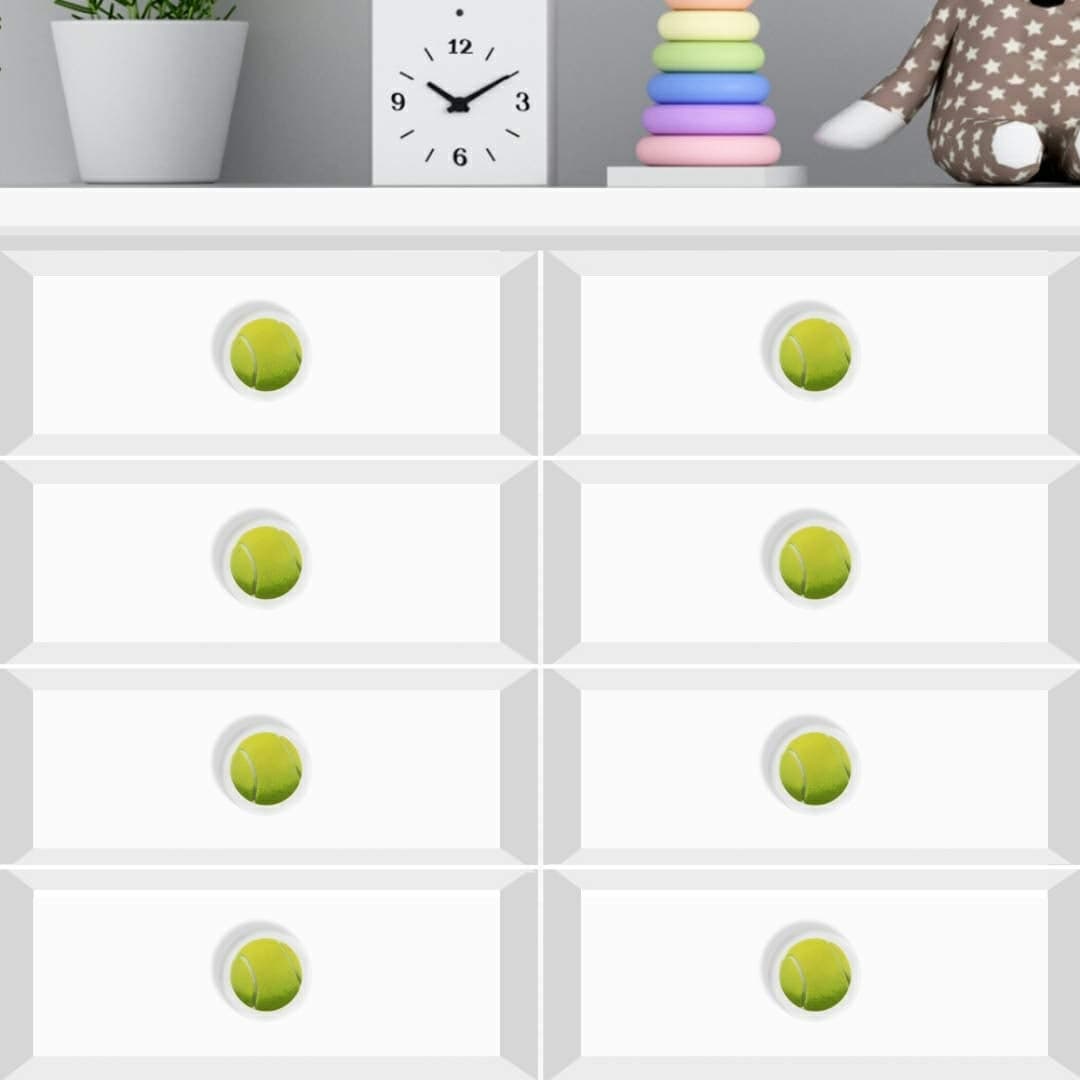 STAHL DECOR Tennis Ball Theme Knobs for Drawers and Cabinets
