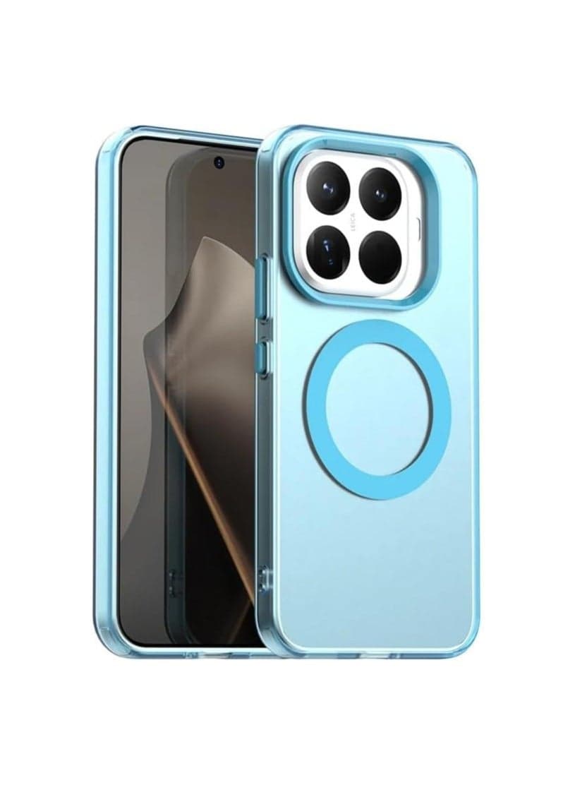 Transparent Protective Case Compatible with Xiaomi Mi 15T Pro 5G Features magnetic security, military-grade shockproof protection, anti-yellowing, and magnetic classic hybrid case design.