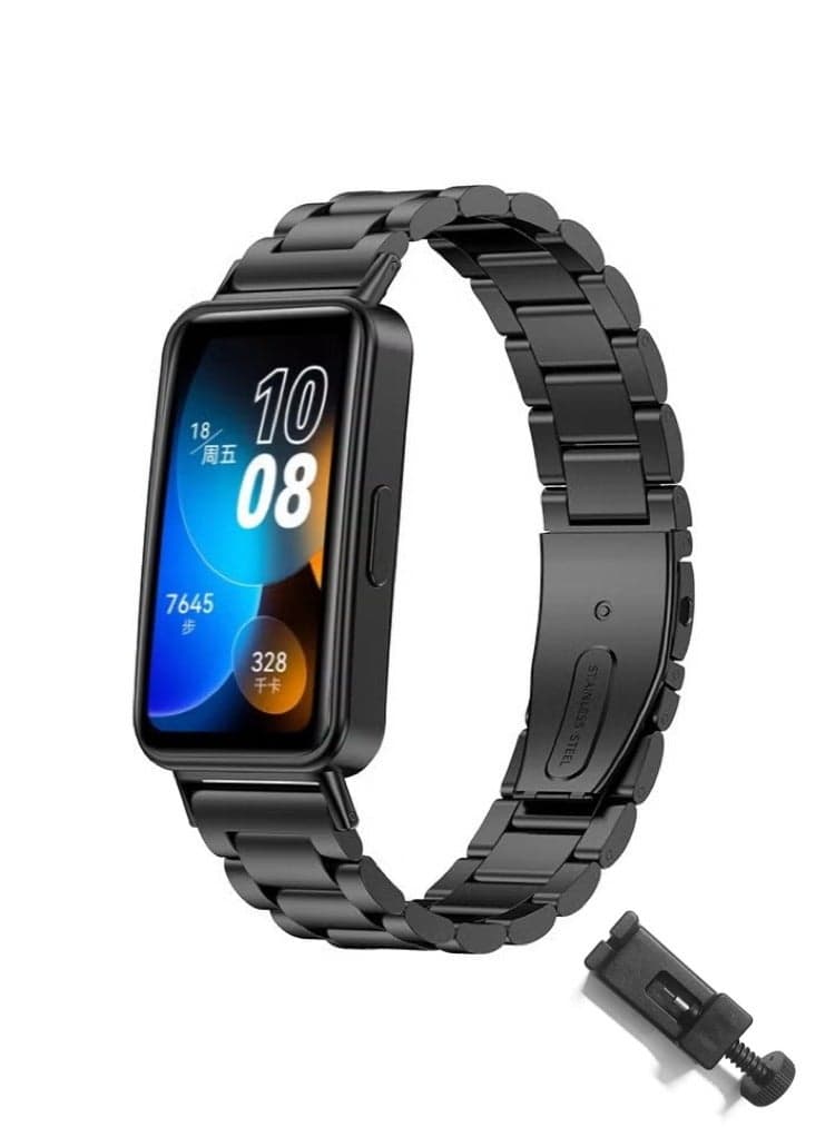 Suitable For Huawei Band 8/9 Universal Three Bead Metal Watch Strap