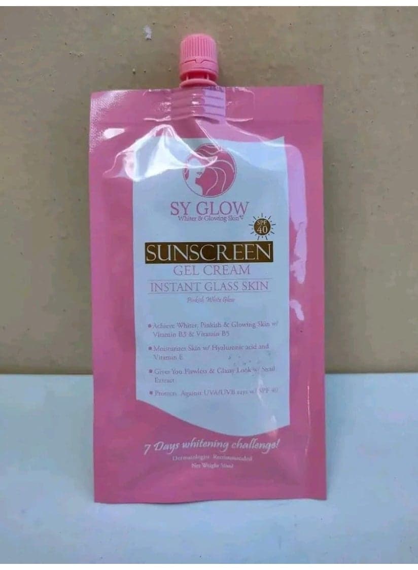 SY Glow SPF 40 Sunscreen Gel Cream – Whitening and Pinkish Glow Skin Care Formula