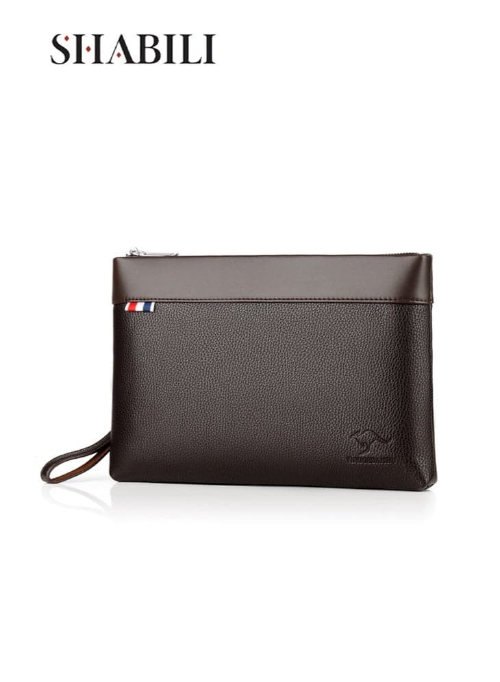 Men's Business Casual Clutch Bag, Large-capacity Wallet Card Holder Coin Purse Passport Bag Phone Bag, Large-capacity Gentleman Style Tote Bag Briefcase President Bag Gents Bag