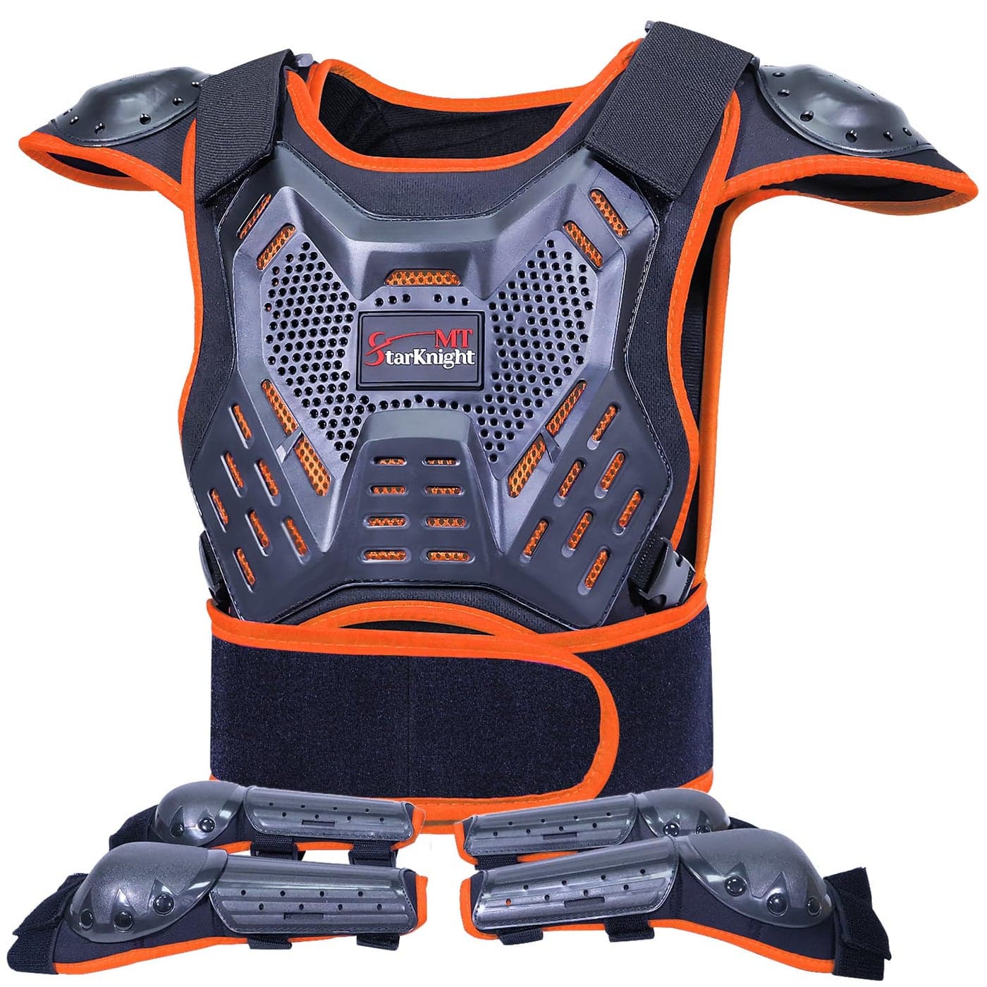 StarknightMT Kids Dirt Bike Gear Youth Motorcycle Gear Riding Protective Motocross Armor Suit Chest Protector for Boys Girls Biking Cycling Skating OffRoad Orange