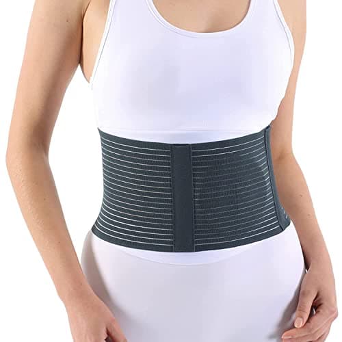 HIRVO Cotton Blend Umbilical Hernia Belt For Women And Men, Naval Hernia Support Binder With Detachable Compression Pad Universal Size