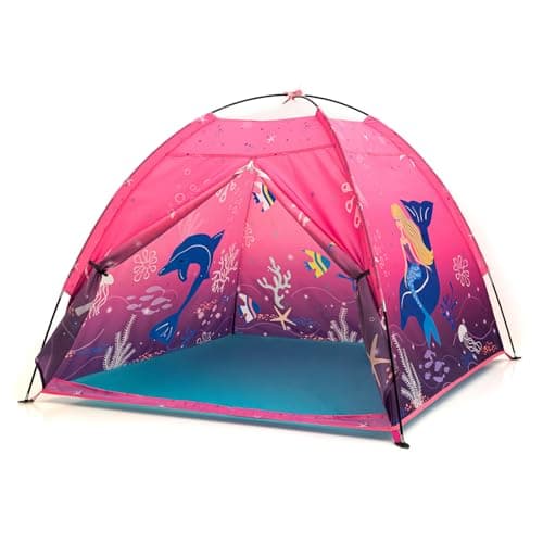 BLINWORLD Kids Play Mermaid Tent for Kids Play Tentes Foldable Pop Up Indoor Outdoor Party Playhouse Tents Toy for Boys Girls47 47 41 Pink