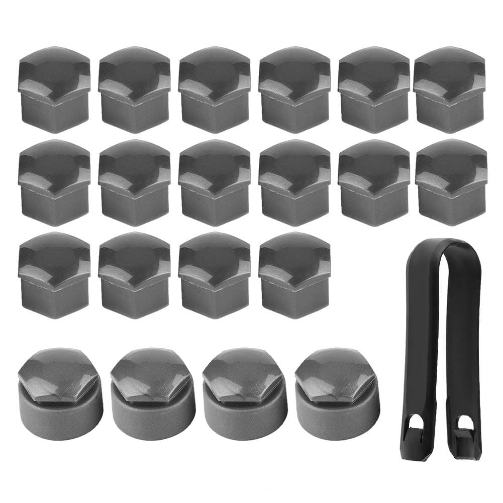 20pcs for Lug nut Covers 17mm Car Wheel Bolt Nut Cover Dustproof Replacement Universal Decoration for CarUniversal Covers Auto Hub Screw AntiTheft Cover for Auto Grey