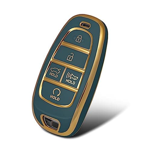 WORCAS for Hyundai 5 Buttons Key Fob Cover Soft TPU Protection Car Key Case ShellCompatible with Hyundai 20202023 Sonata Santa fe TucsonGray
