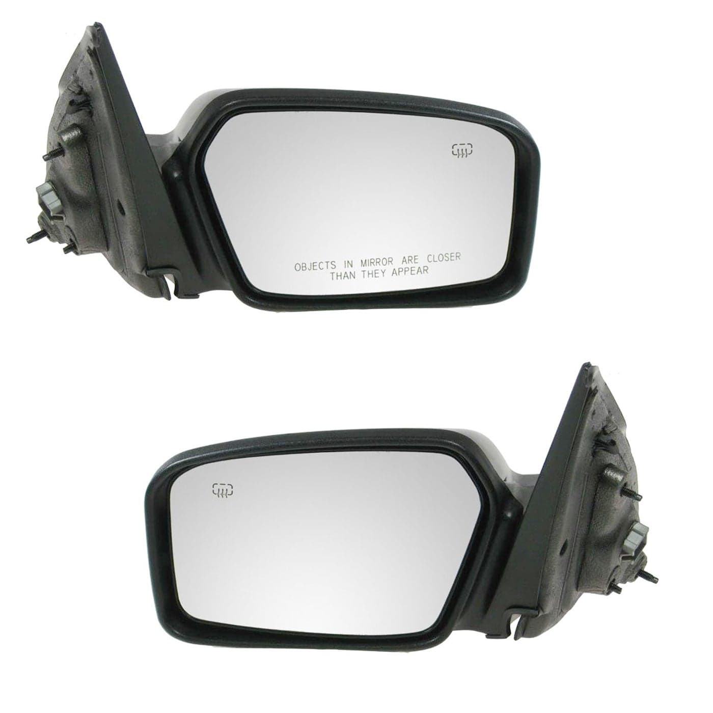 TRQ Driver Passenger Side Mirror Set with Heat with Puddle Light without Blind Spot Indicator Compatible with 20062012 Ford Fusion 20062011 Mercury Milan FO1320267 FO1321267