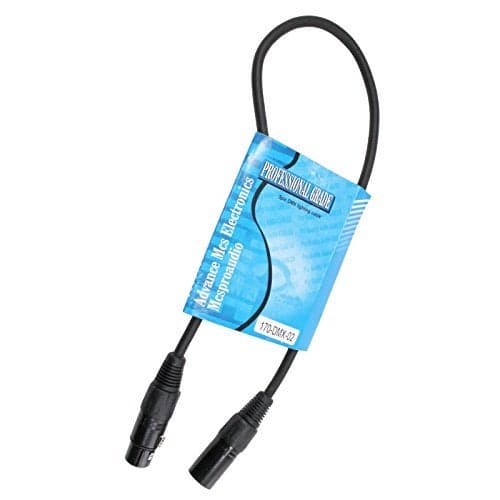 MCSPROAUDIO 110 ohm 3 Pin DMX Lighting Cable (02 ft, 1 Cable)