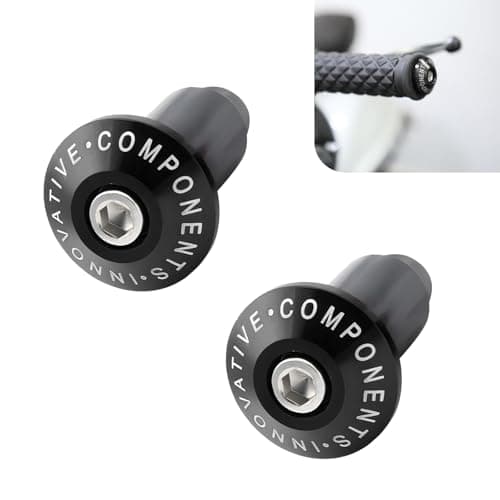 Opuweiy 2 PCS Motorcycle Handlebar Grips 78 Bar Ends Universal Motorcycle Handlebar Plugs Black