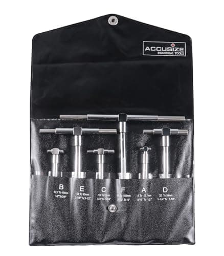Accusize Industrial Tools 5/16'' - 6'', 6 Pc Telescoping Gage Set, 3602-5011