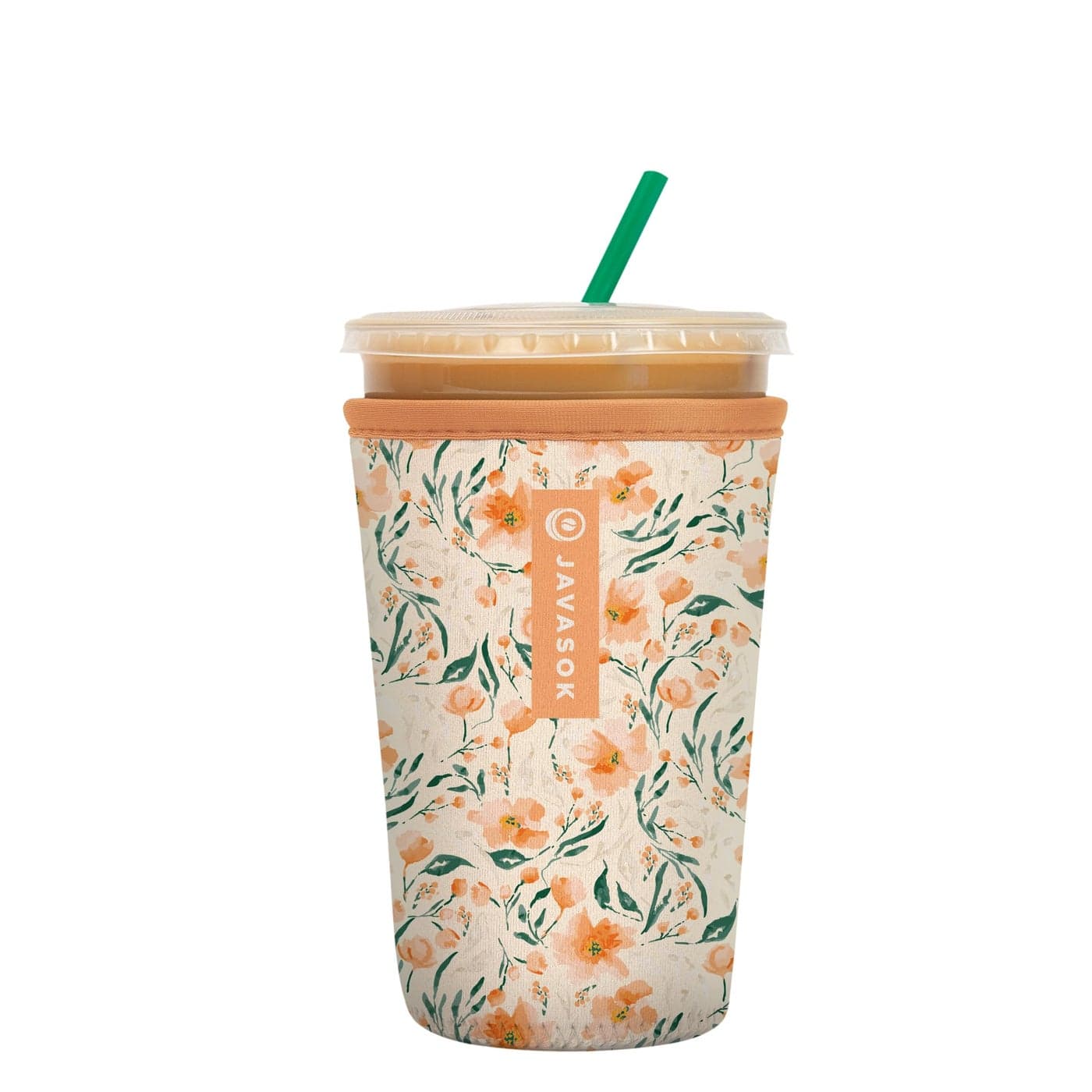 Sok It JavaSok Iced Coffee Cold Soda Insulated Neoprene Cup Sleeve Blush Blossoms Medium 2228oz