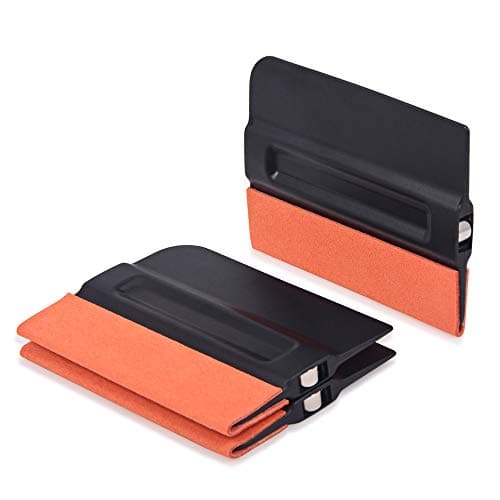 Gomake Vinyl Wrap Squeegee 4 Inch Magnet Tint With Micro-Fiber Felt Edge - Car Vinyl Scraper Decal Applicator Tool, Wallpaper Window Film Smoothing Tool, Pack of 3