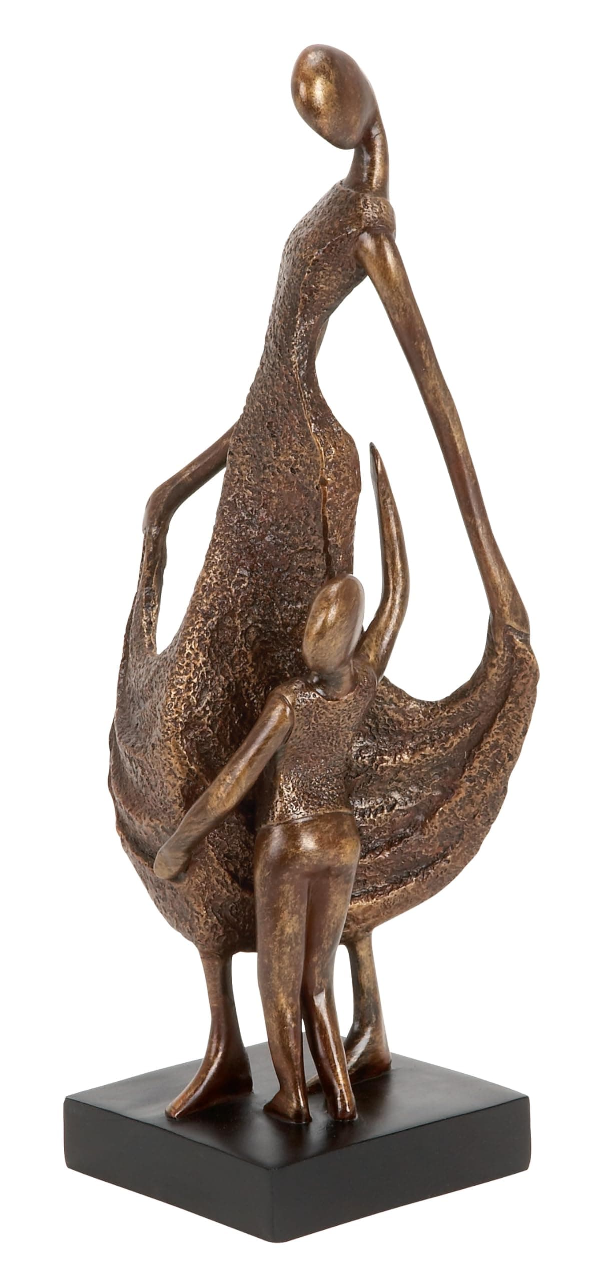 Deco 79 Polystone Family Decorative Sculpture Home Decor Statue, Accent Figurine 13" x 5" x 5", Bronze