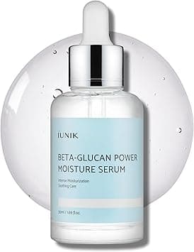 IUNIK BetaGlucan Power Deep Moisture Vegan Serum 400000 ppm Intense Hydration Mushroom Yeast Extracts Dry Mature Sagging Sensitive Skin Cell Regenerating Lifting 50ml