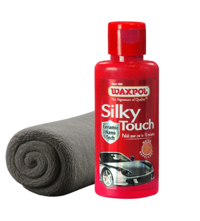 Waxpol Silky Touch Car & Bike Spray Polish 100ml with Microfiber | Instant Shine & Paint Protection | Hydrophobic High Gloss, UV Protection, Quick 10 Min Application