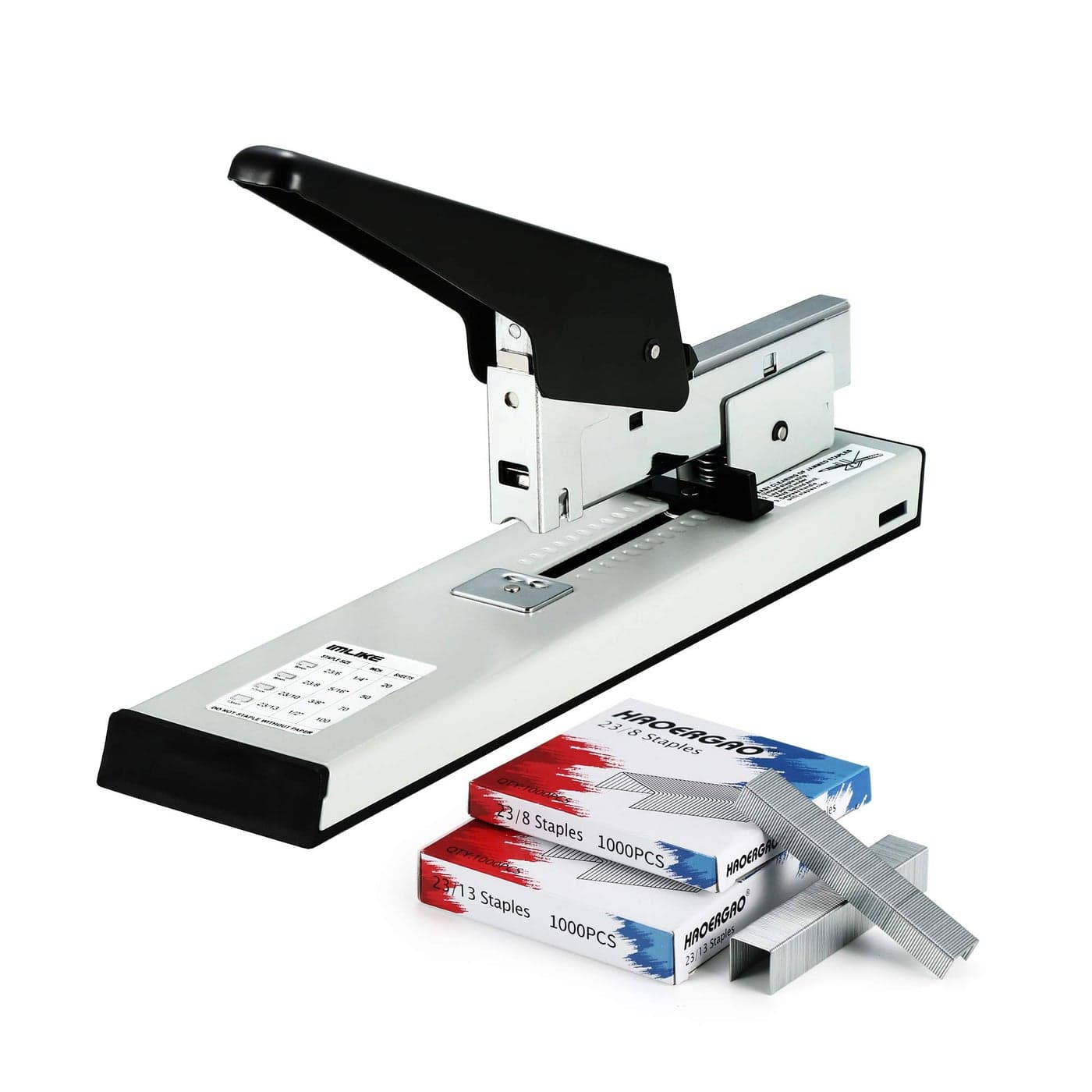 IMLIKE Heavy Duty Stapler with 2000 Staples 100 Sheets High Capacity Manual Office Stapler MetalJam Freefor Paper Binding Include 238 2313 Staples Each 1000PCS