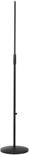 KM Knig Meyer 2601050055 Microphone Stand Round Base Adjustable Height Professional Grade German Made Black