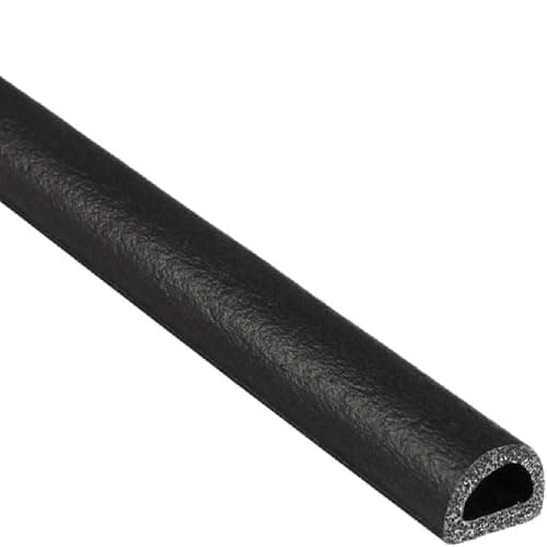 Trim-Lok D-Shaped Rubber Seal – .312” Height, .468” Width, 25’ Length – EPDM Foam Seal w/HT (General Acrylic) Pressure-Sensitive Adhesive – Weatherproofing for Doors/Windows on Cars,Trucks,RVs,Boats