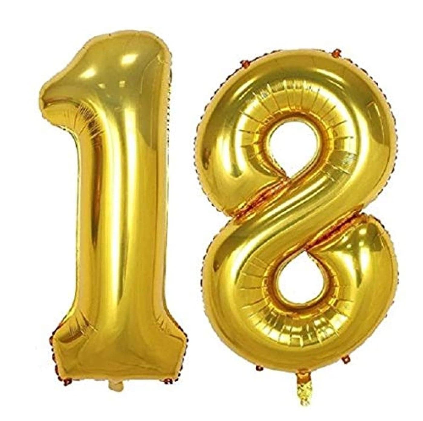 Krisah 18 No. Gold XL Size 32 inches Number Foil Balloons for Party Decorations (18)