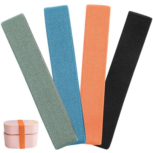 Elastic Cinch Straps Bento Box Elastic Belt 4PCS Lunch Box Fixing Band Replacement for Office Classroom Picnic Camping Outdoors Meals Meal Plan Containers