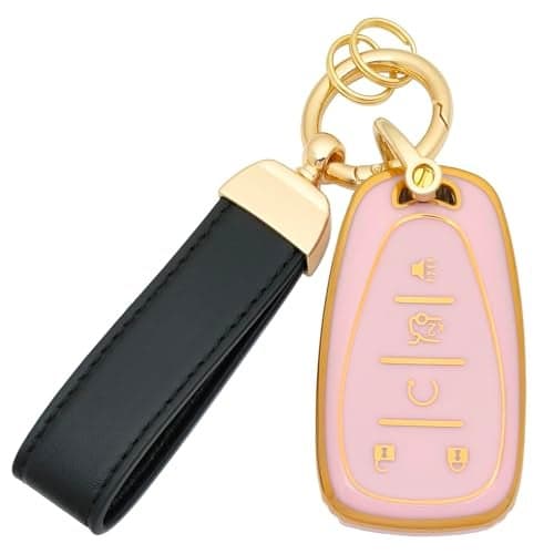vurbemes TPU Protector Key Fob Cover Case fit for Chevy Suburban Tahoe Traverse Impala 20062013 Cadillac Escalade DTS Buick Enclave Lucerne 20062011 GMC Acadia Yukon Keyless Entry Key Fob