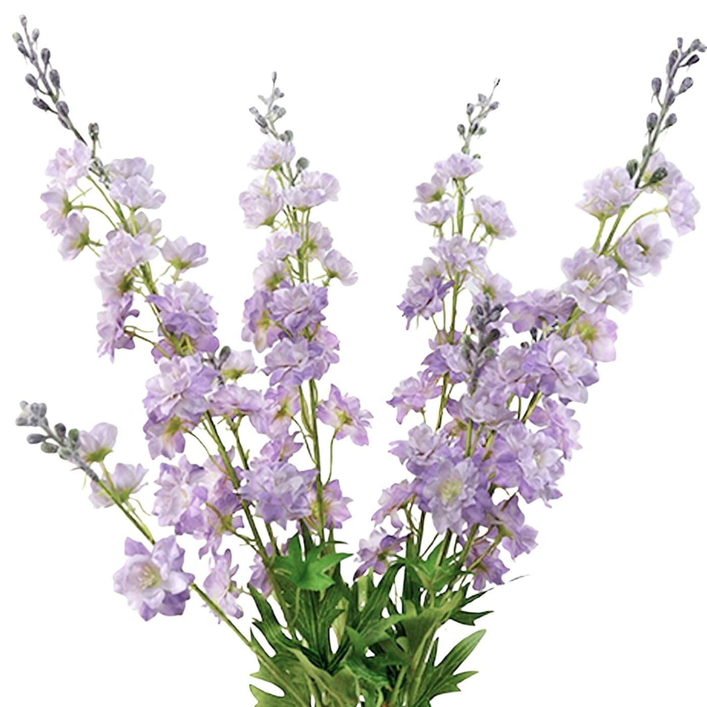 ZYTUYO Purple Delphinium Artificial Flower Long Stem 4pcs 335in Fake Larkspur Faux Look Real Silk Plant Bulk Bouquet for Outdoor Tall Vase Home Garden Wedding Arrangement Decoration