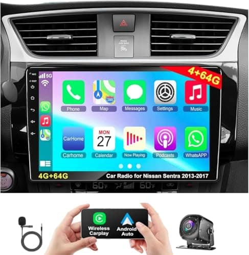 4G RAM64G ROM Car Radio for Nissan Sentra 20132017 Android 130 101 Inch 5G WiFi Sentra Stereo Support CarplayAndroid AutoGPS Navigation with BluetoothBackup Camera 1080PSWCFM Radio