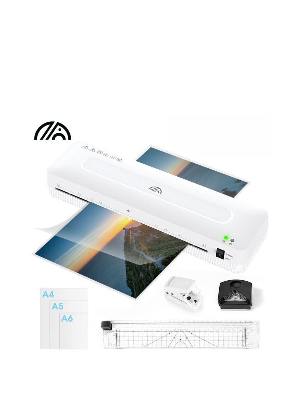 Laminator Machine 13Inch Laminating - A3 Lamination with 30 Pouches, Cold and Thermal Kit Paper Cutter Corner Rounder for Office Home School Use