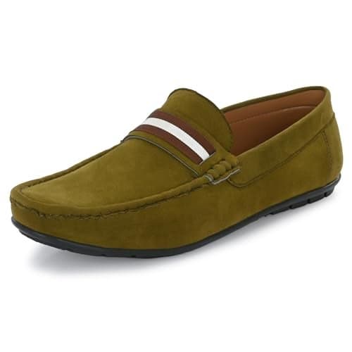 Centrino Loafer for Men | Stylish & Comfortable with Soft Cushioned Insole | Hand-Stitched Design for Trendy 6592-1_Olive_8