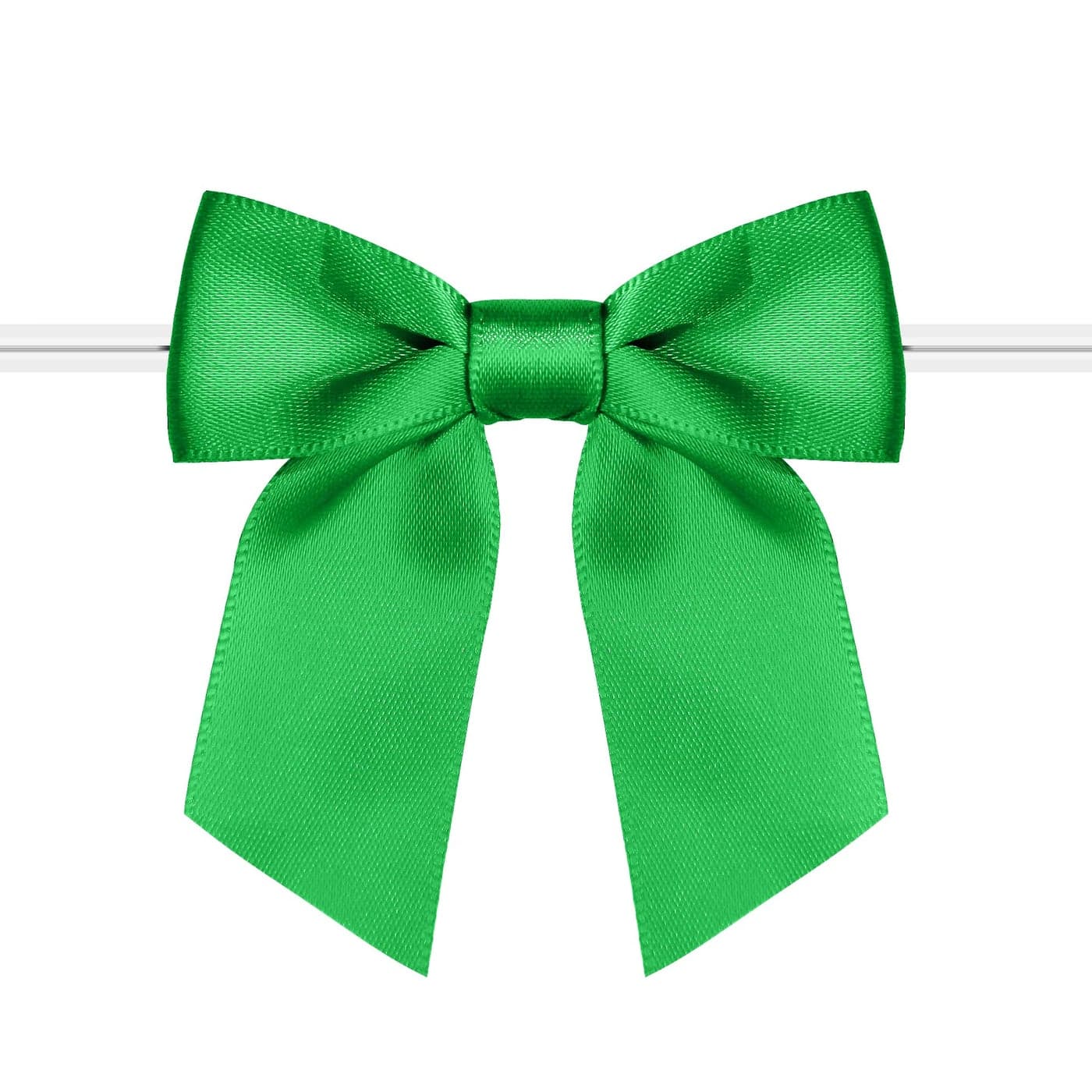 Rainbow Pana 120 Pack Green Bows Twist Tie Bows St Patricks Day Bows for Tree Wreaths Treat Bags 3 Green Satin Ribbon Bows for Package Craft Gift Wrapping Decoration St Patricks Day