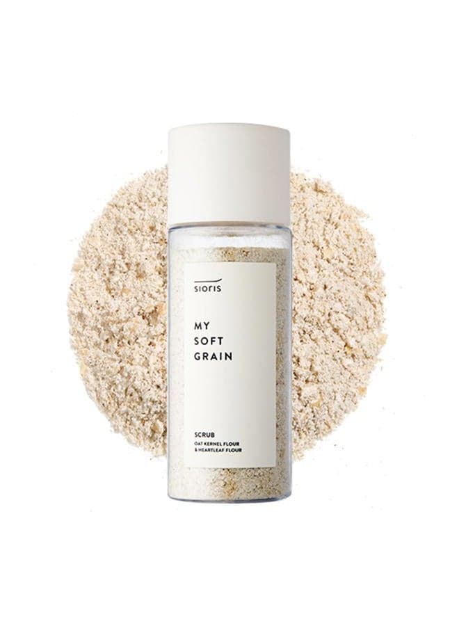 Sioris My soft grain scrub 45g 1.58 oz. Organic Oat Meal powder eliminate impurities and dirt from the pores, without irritating the skin, Korean skincare gift