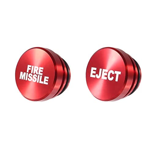AEDIKO 6pcs Aluminum Dustproof Car Lighters Plugs Fire Missile Button 12-Volt Replacement Accessories Anodized Car Decorations Compatible with Most Vehicles Autos Cars