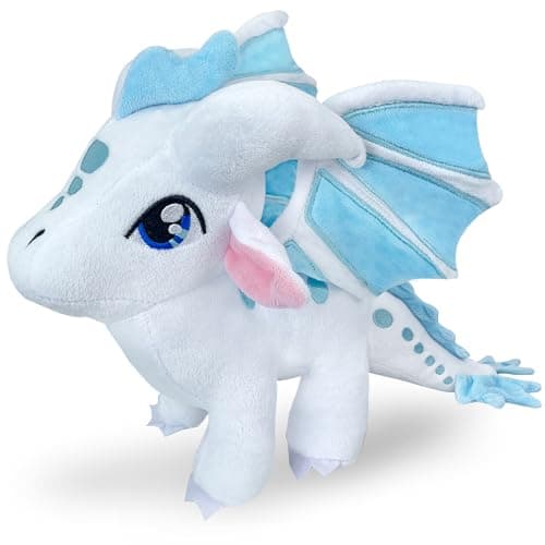 Kobataro Wings Dragon Plush Toys Stuffed Animal Plushies Cute Dragon Figure Merch Present for Kids Aged 3 White
