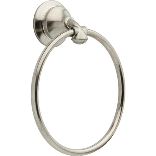 Delta Linden (1-Pack) Hand Towel Holder Brilliance Stainless Steel Towel Racks for Bathroom Wall Round Towel Ring Holder for Bath Towel Hanger for Kitchen, Bathroom Accessories 79446-SS