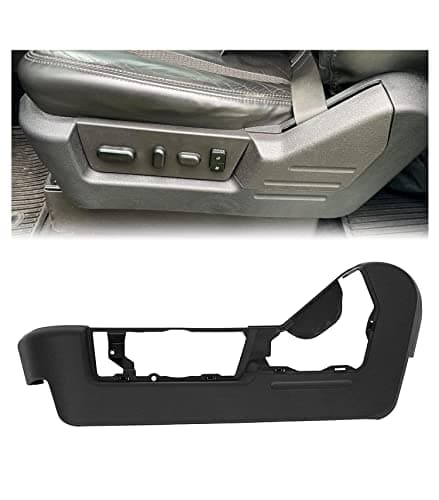 ECOTRIC Front Drivers Side Seat Trim Panel Cover Bezel Compatible with 2009-2014 Ford F150 Lincoln Mark LT Replacement for 9L3Z-1662187-EA NOT Fit for Manually Adjusting & Super Cab Power Seats