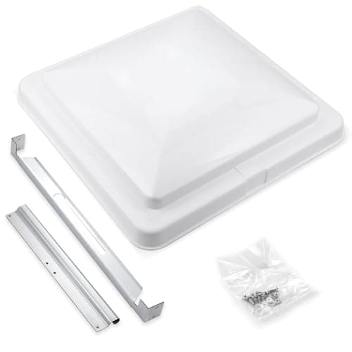 Sporthfish RV Vent Cover 14 Roof Vent Lid for Universal RV Trailer Camper Motorhome Roof Replacement Ceiling Vent Covers Plastic Square Skylight Cover Liftable 1 Pack White
