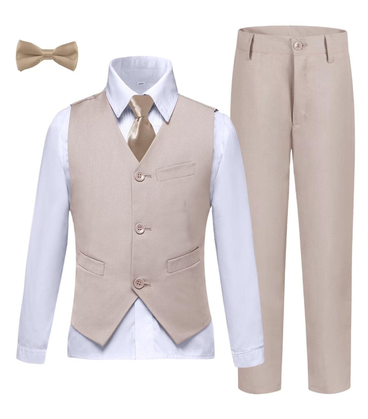 Boys Suit Size 12 Kids Champagne Suits for Boys Toddler Suit Set First Communion Suit Ring Bearer Christmas Outfit