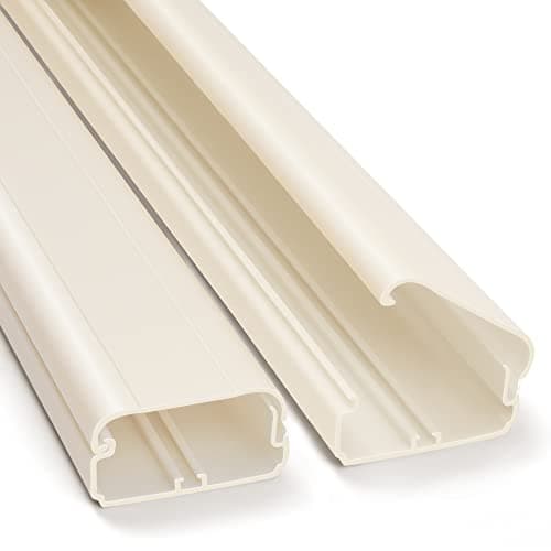 ZhiYo TV Cord Cover for Wall, 31.5 inch Cable Concealer, Cord Hider for Wall Mounted TV, Paintable Cable Cover to Hide Wires, Beige Wire Raceway Kit, 2X L15.8in W1.5in H0.75in